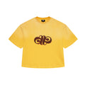 WASHED LOGO MONOGRAM T-SHIRT - YELLOW