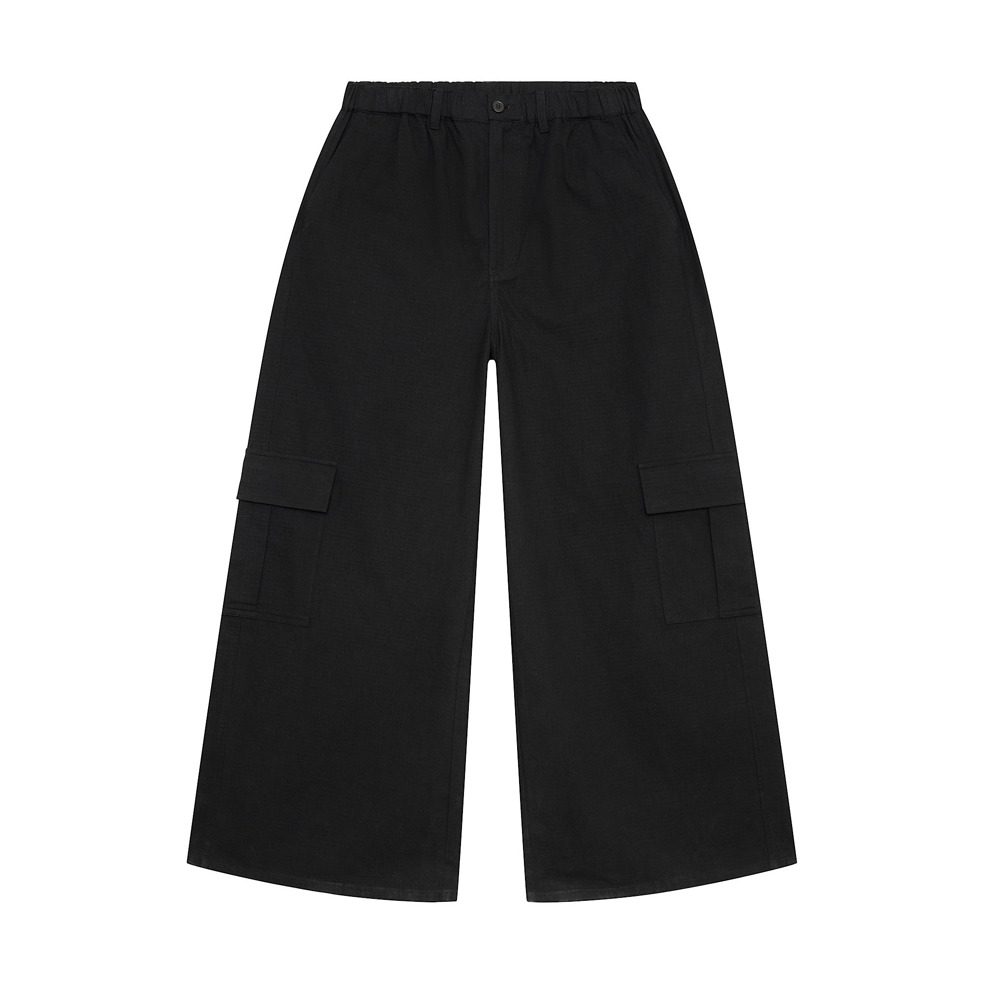 WIDE LEG CARGO PANT - BLACK