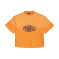 WASHED LOGO MONOGRAM T-SHIRT - ORANGE