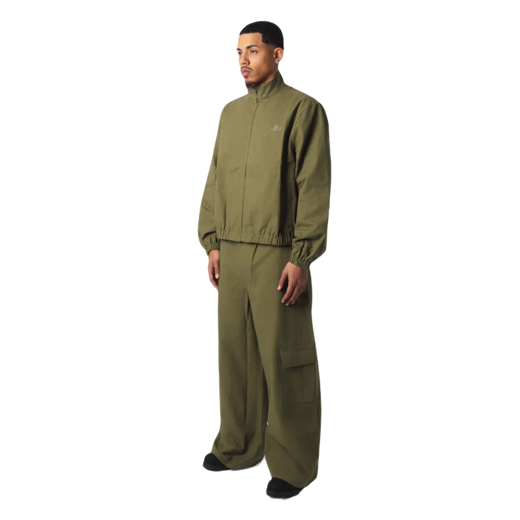 WIDE LEG CARGO PANT - OLIVE