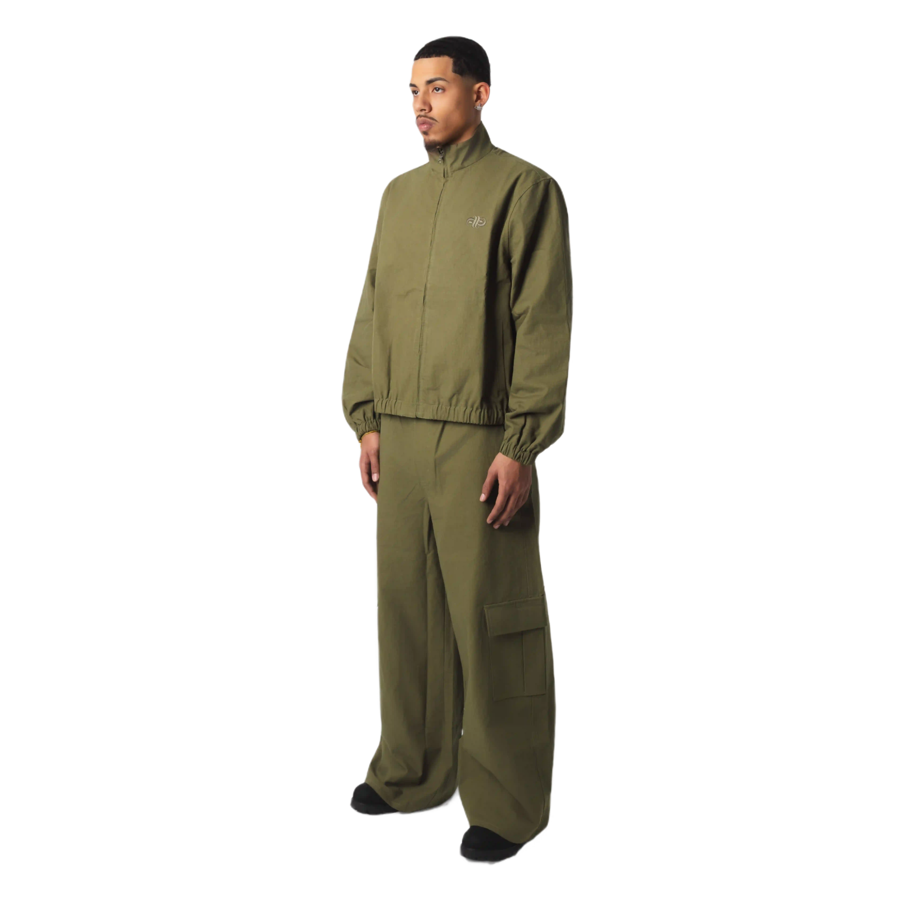 WIDE LEG CARGO PANT - OLIVE