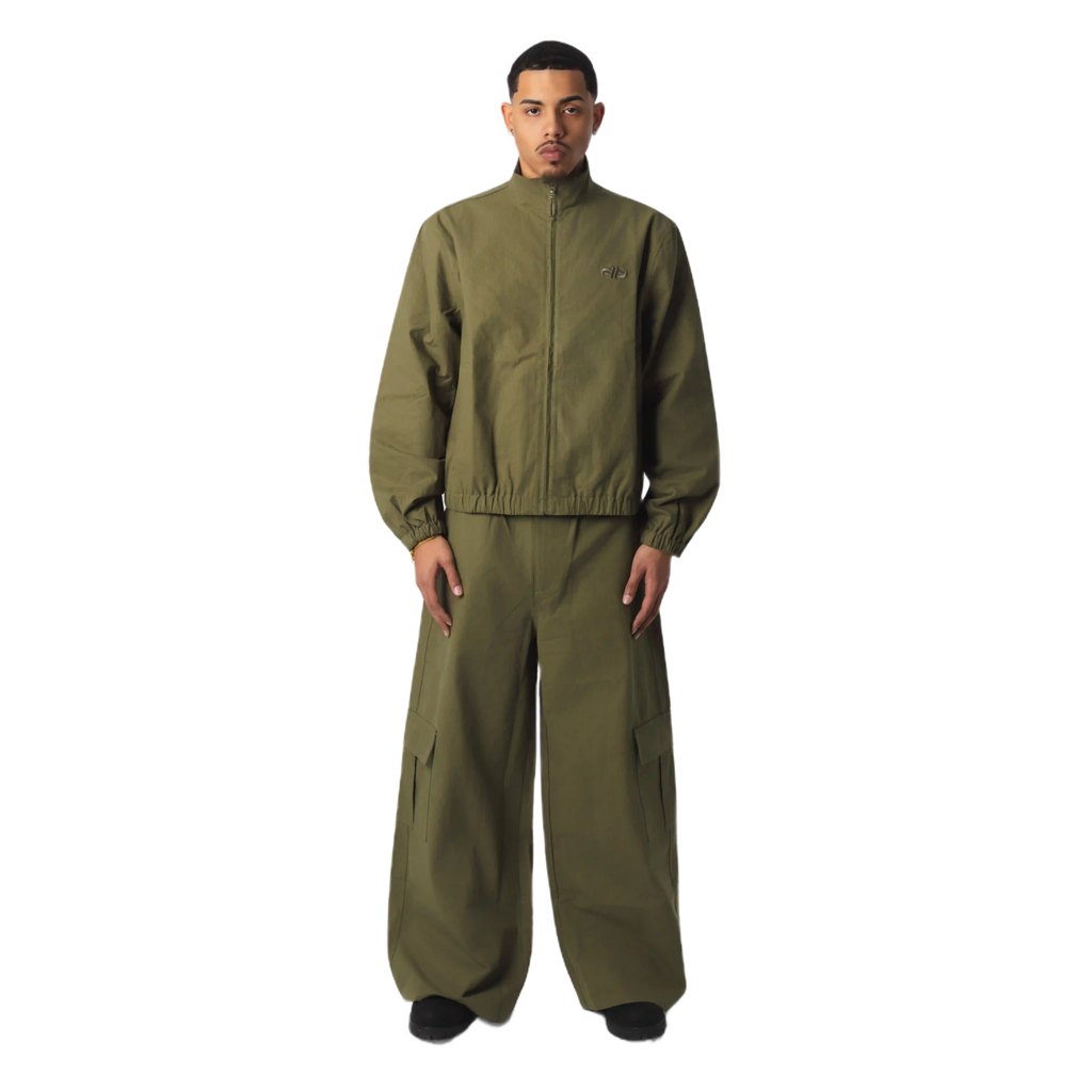 WIDE LEG CARGO PANT - OLIVE