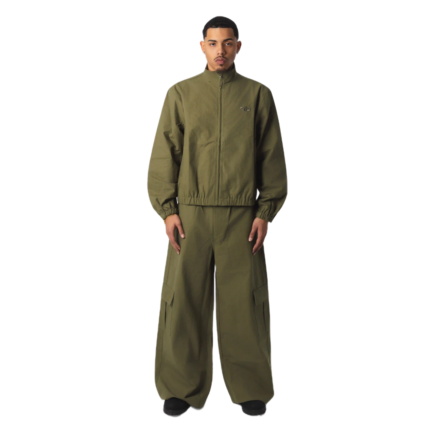WIDE LEG CARGO PANT - OLIVE
